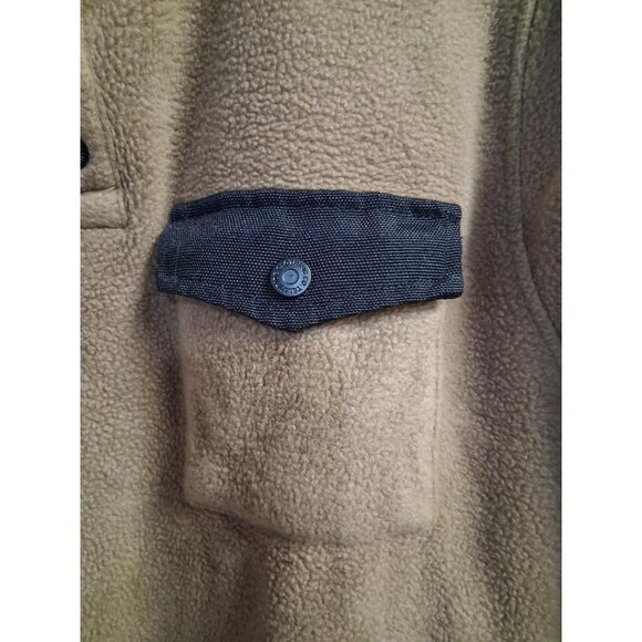 Telluride Clothing Co. Tan Fleece Pullover Jacket W/ Button Chest Pocket - Picture 8 of 8